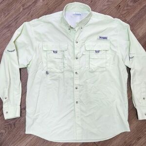 Columbia Green Casual Button Down Shirt Lightweight